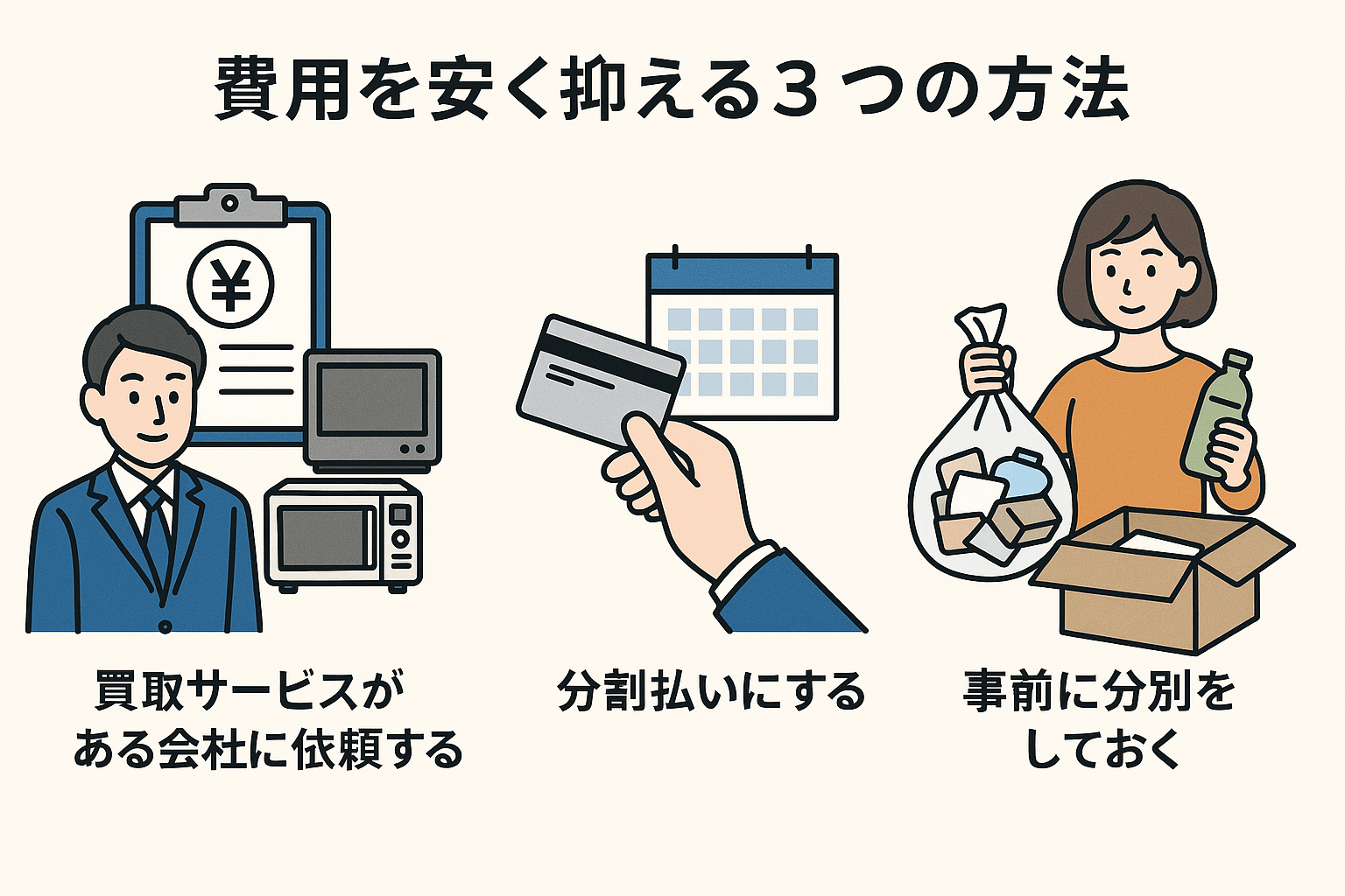 費用を安く抑える3つの方法